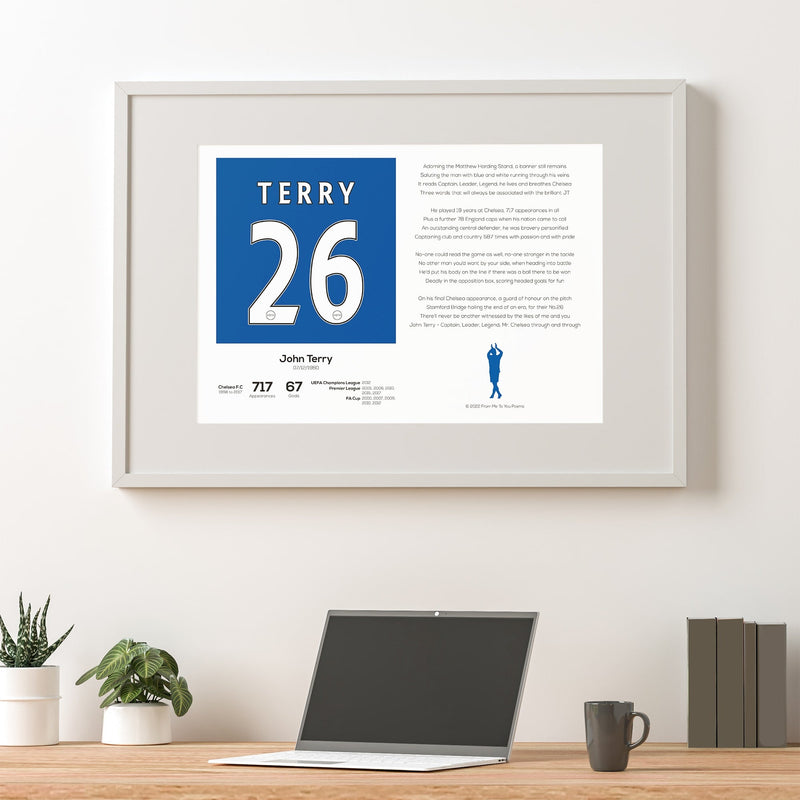 John Terry Stats & Poem Print