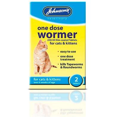 Johnsons Cat Kit One Dose Wormer 2tab x6