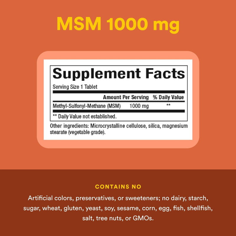 MSM 1000 mg - Natural Factors | Supports Joints, Hair, Skin & Nails | 90 Capsules
