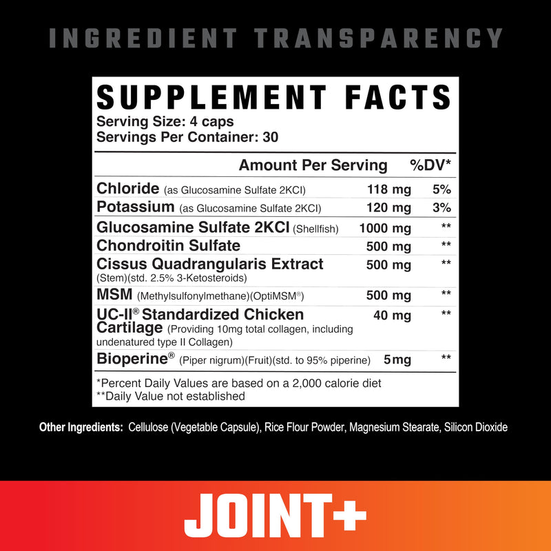Axe & Sledge Joint+ – Joint Health Supplement with UC-II, Glucosamine, MSM