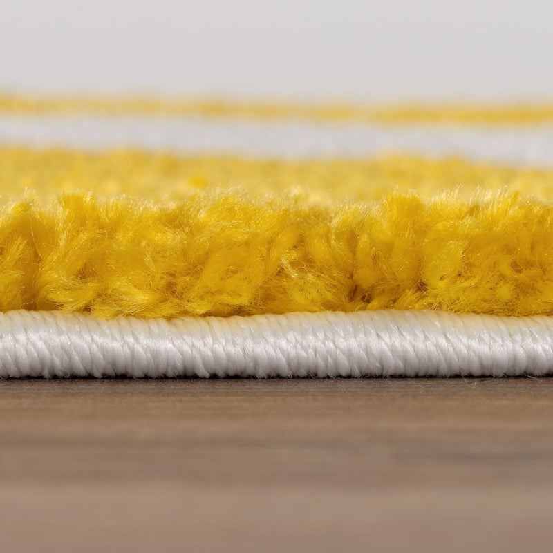 Joli Geometric Yellow & White Rug