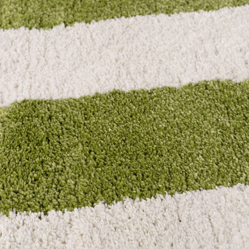 Joli Geometric Green & White Rug