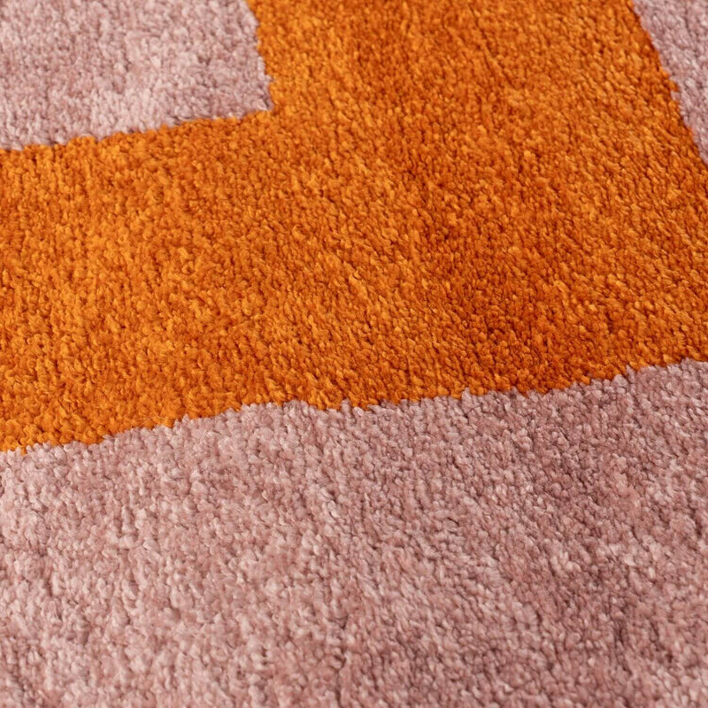 Joli Geometric Orange & Pink Rug