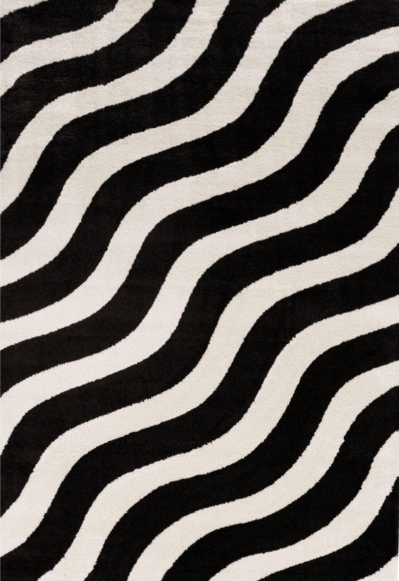 Joli Wave Black & White Rug