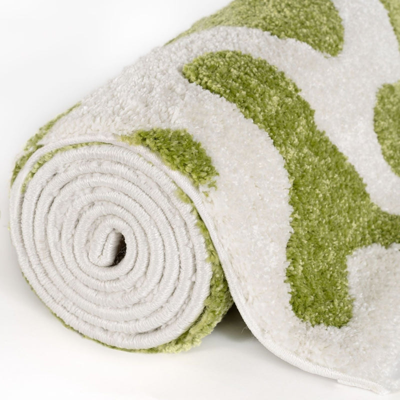 Joli Doodle Green & White Rug