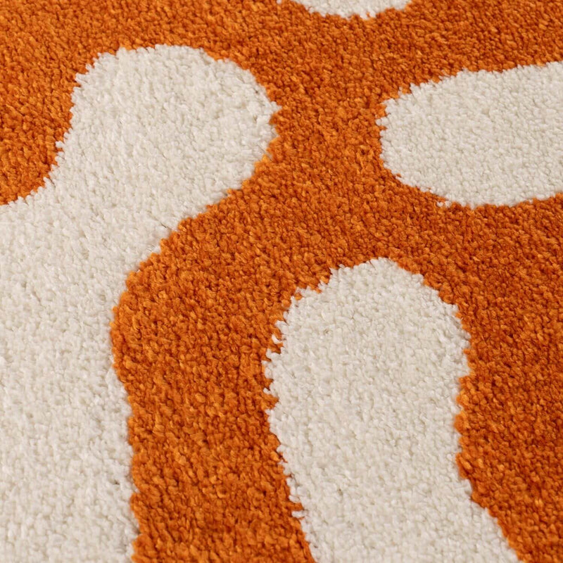 Joli Doodle Orange & White Rug