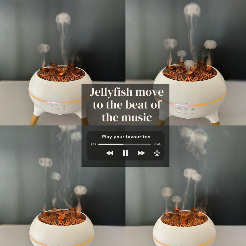 Essential Oil Diffuser by JOYFULNEST CO. – Dancing Jellyfish, 7 LED Lights, Remote & Auto-Off
