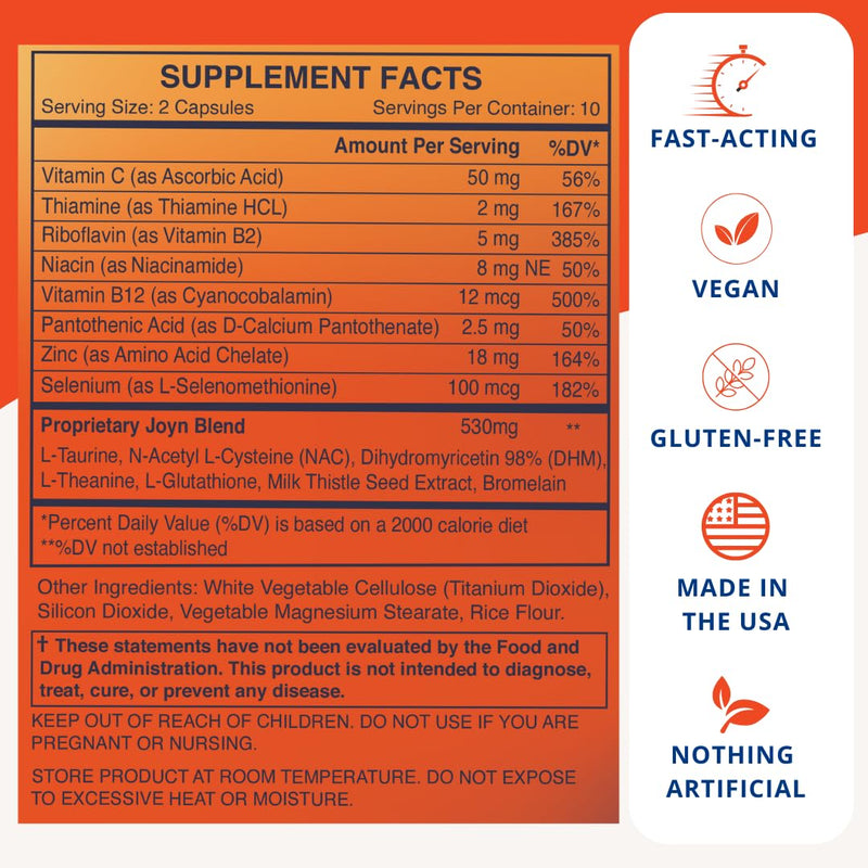 JOYN Alcohol Flush Relief & Liver Support | Detox & Asian Glow | 10 Servings