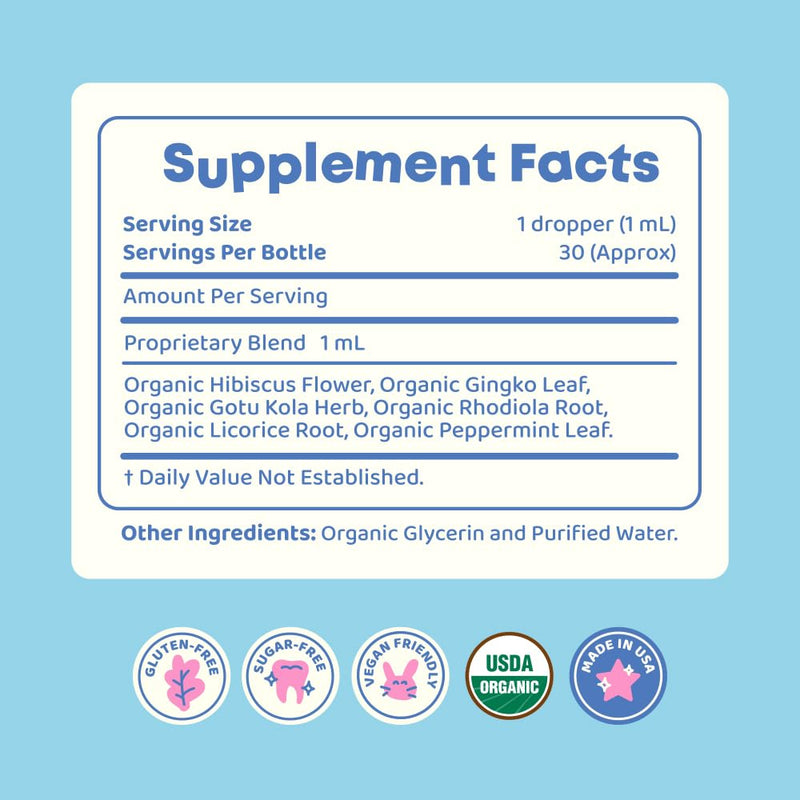 JoySpring Genius Drops Smartberry Vanilla – Kids Focus Liquid 1 fl oz