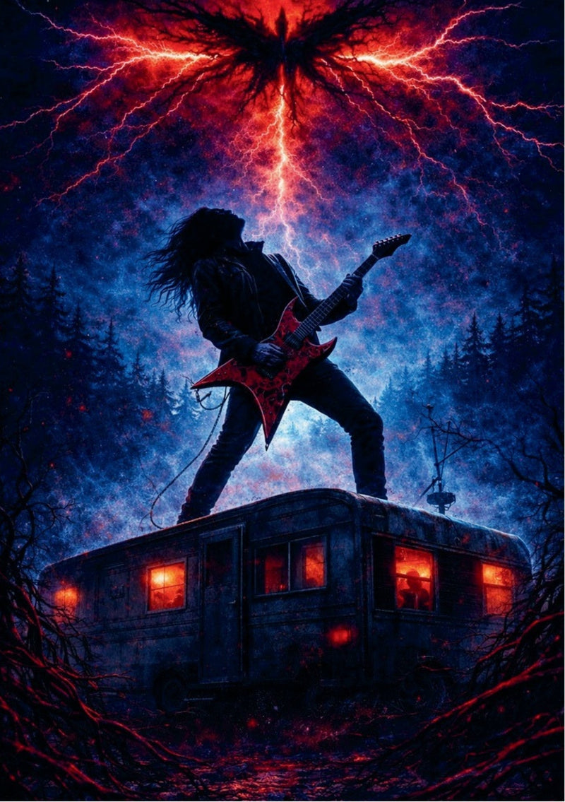 The Guitar Strike - Stranger Things Poster