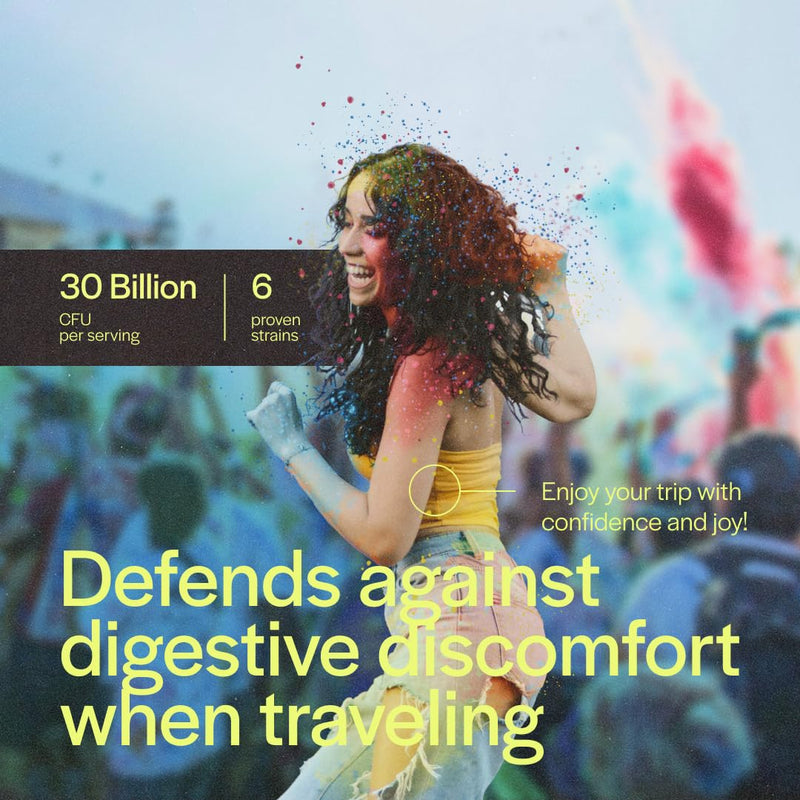 June Science Travel + Defense | Fast Melt Probiotic for Immune Health While Traveling - Tropical Flavor, 30 Sachets