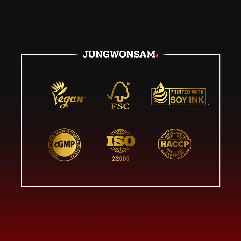 JUNGWONSAM 6-Year Korean Red Ginseng 365 | 100 Sticks | Vegan | 7mg Ginsenosides Per Stick | 100-Day Supply