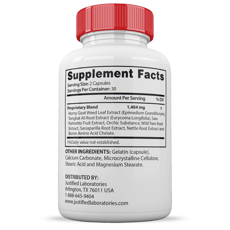 Justified Laboratories Vital Grow XL Pills 1484MG – Men's Health – 60 Capsules