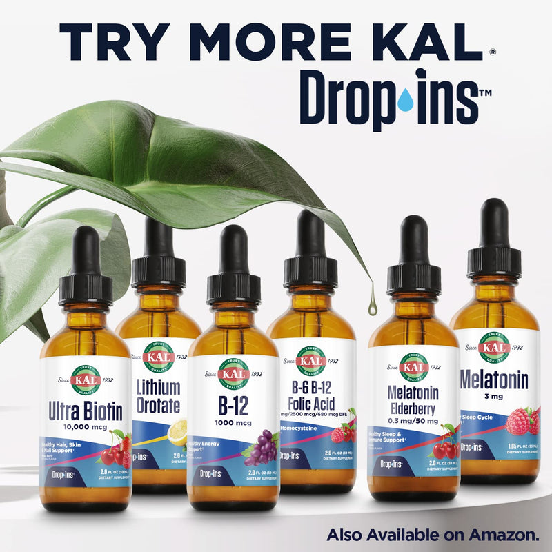 KAL D3 K2 DropIns - Liquid Vitamin D3 + K2 Drops for Bone & Immune Health