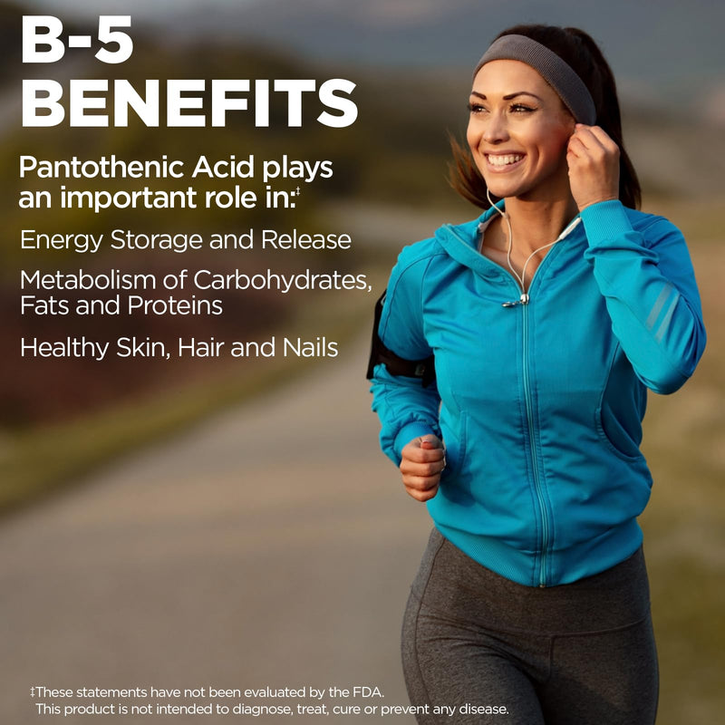 KAL Pantothenic Acid 1000mg - Sustained Release Vitamin B5 for Energy & Metabolism | Vegan