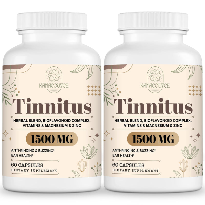 Kanacoufce 1500MG Tinnitus – Ringing Ears Supplement, 120 Capsules