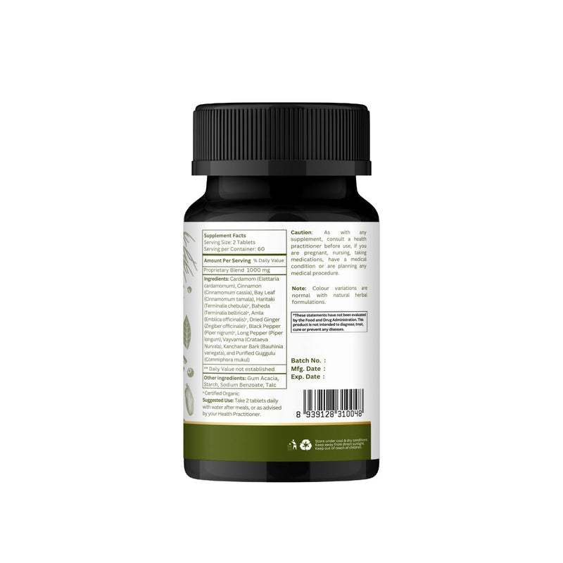 ORGANIC SPREE Kanchnar Guggulu 120 Tablets – Detox & Lymphatic Support