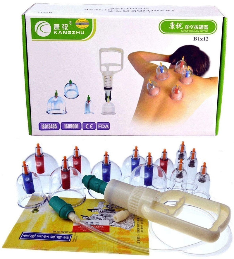 Kangzhu 12-Cup Biomagnetic Cupping Therapy Set – ISO9001 Certified