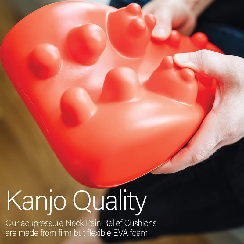 Kanjo Acupressure Neck Pain Relief Cushion – Cervical Traction & Relaxation | Blue