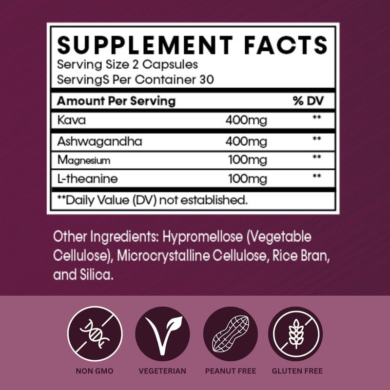 Kavanuatu Kava Capsules – Relaxation & Calm | 60 Count, 500mg