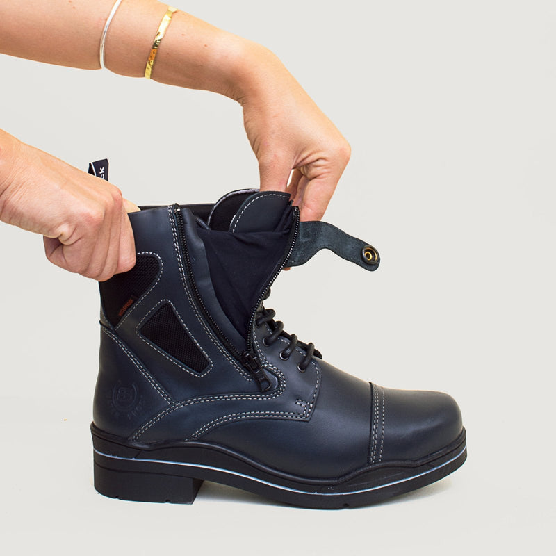 Kentucky Storm Waterproof Jodhpur Boots - Polished Navy