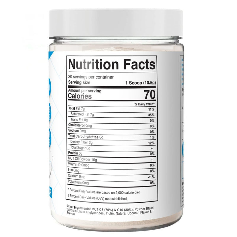 Keto Zone MCT Oil Powder – Coconut Cream Flavor | 0 Net Carbs | 30 Day Supply