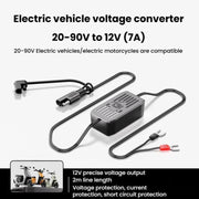 Kewig KWG-JY 20-90V To 12V Electric Vehicle Power Regulator Modified Car Charger Terminals, 250 Female Socket, SAE Plug - InStock