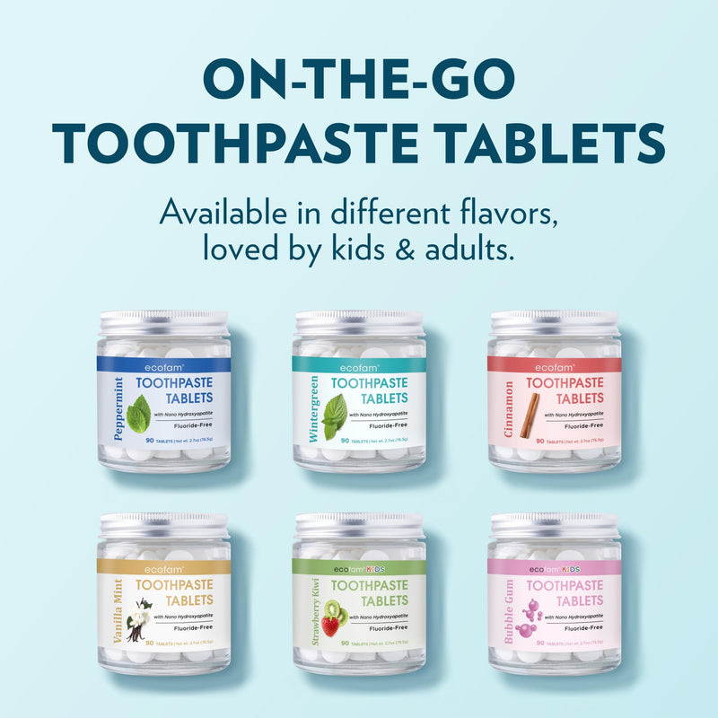 Toothpaste Tablets Vanilla Mint – Nano Hydroxyapatite, Fluoride Free | 90 Tabs