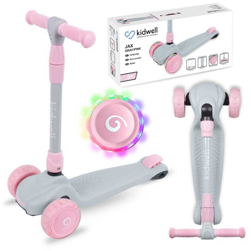 Kidwell JAX Folding 3-Wheel Scooter with LED Light-Up Wheels – Kids Ages 3+ (2 Colours)