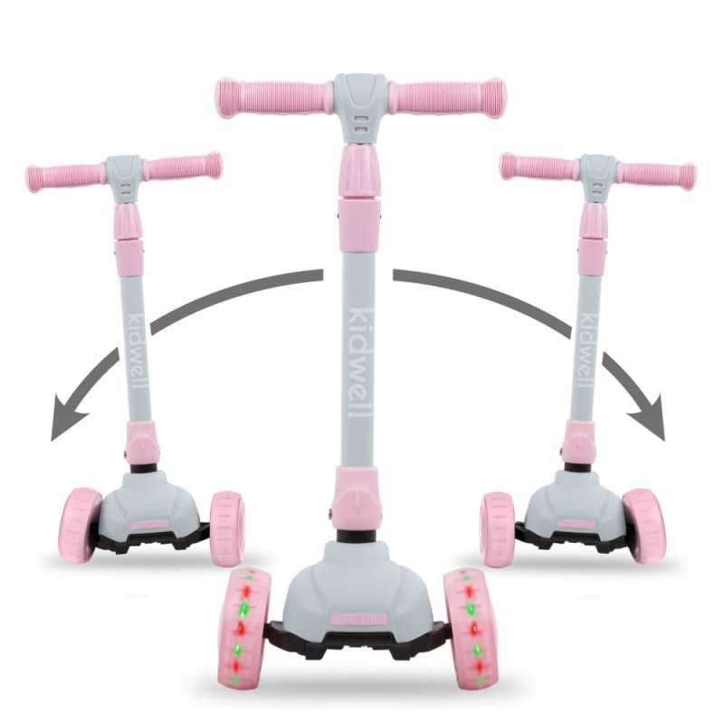 Kidwell JAX Folding 3-Wheel Scooter with LED Light-Up Wheels – Kids Ages 3+ (2 Colours)
