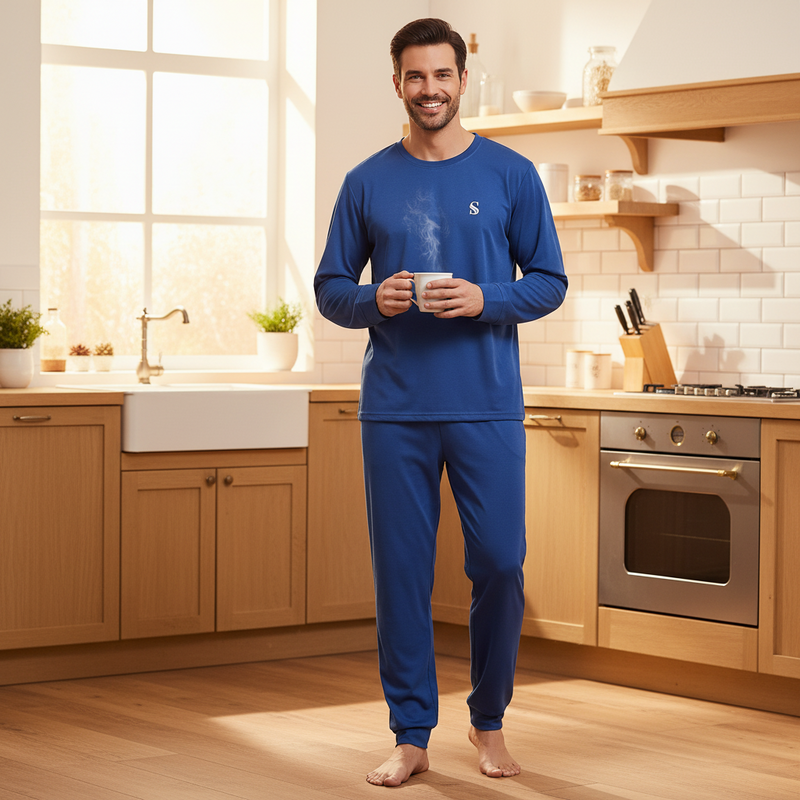 Men's Premium Brushed Fabric Loungewear Set Elevate Your Comfort
