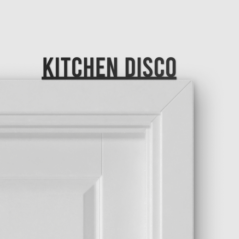 KITCHEN DISCO door topper and door tag