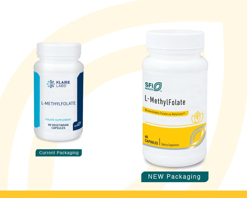 Klaire Labs SFI Health L-Methylfolate - 1000 mcg Folate Highly Bioavailable (60 Capsules)