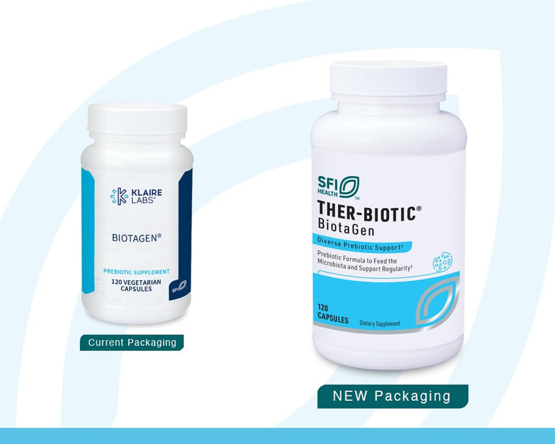 Klaire Labs Biotagen Prebiotic: Inulin, Beta-Glucan & Arabinogalactan - 120 Capsules