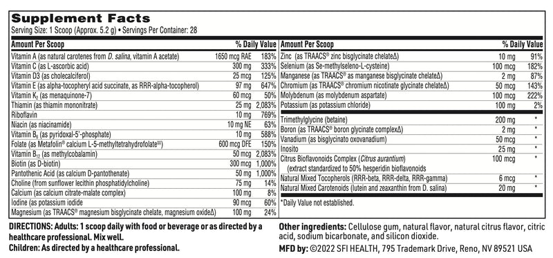 Klaire Labs VitaSpectrum Powder for Kids – Citrus Multivitamin/Mineral (No Copper, Iron, Gluten or Casein) – 30 Servings, 171 g