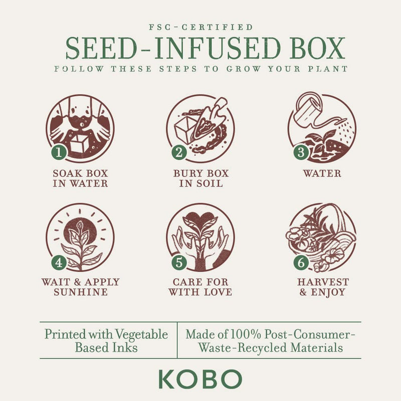 KOBO Wild Tomato Vine Candle | Plantable Box | 9 oz Soy Wax