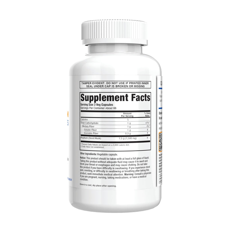 Konsyl Daily Psyllium Fiber Capsules – 1500mg Psyllium Husk per Serving | 200 Count Pack of 2