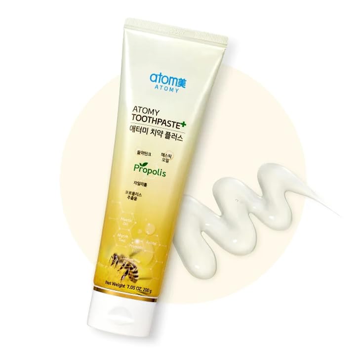 Korean Propolis Toothpaste – Bees Dental Oral Care System (7.05 oz x 5 pcs) for Atomy