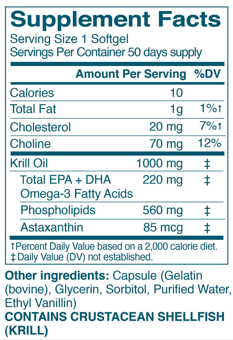 Kori Krill Omega 3 Excel Krill Oil 1000mg | High Absorption EPA & DHA