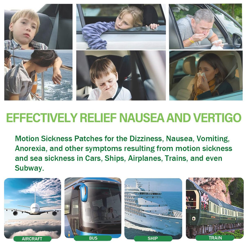 KUNHAOH Motion Sickness Patches (2026 New) - Non-Drowsy, 24 Count