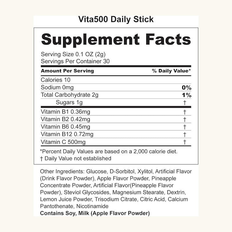 KWANGDONG Vita500 Daily Sticks – Immune Support & Energy with Vitamin C 500mg (30 Sticks)