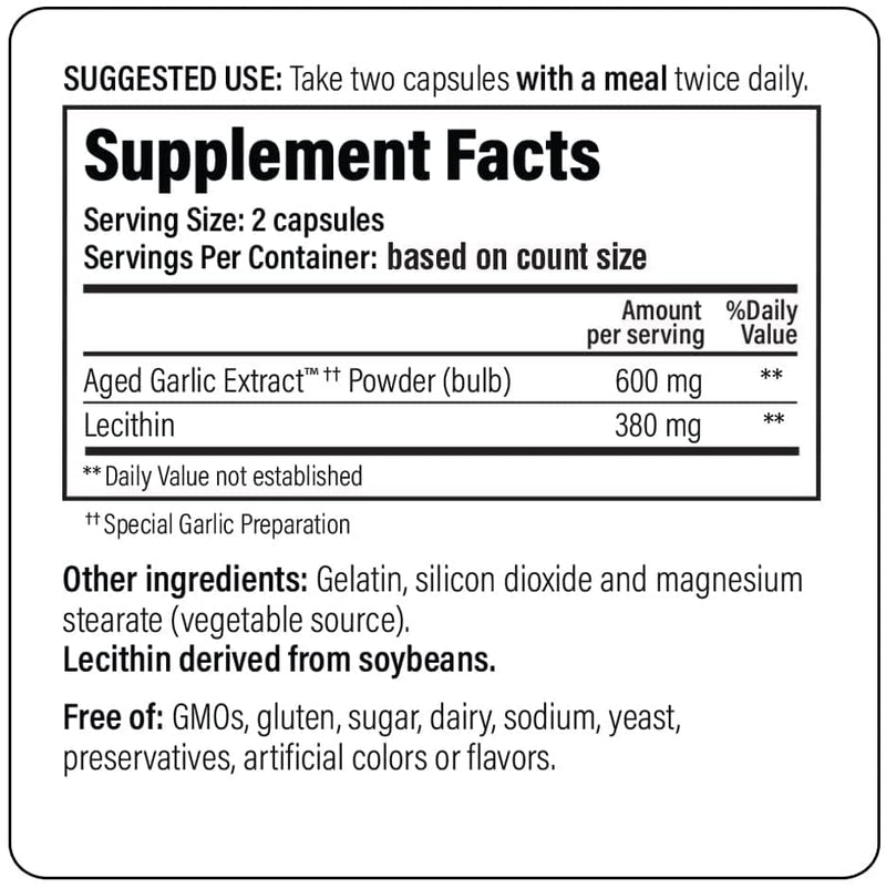 Kyolic #104 Garlic Extract With Lecithin 300-cap Two-Pack | Aged Garlic Extract Kyolic Formula 104