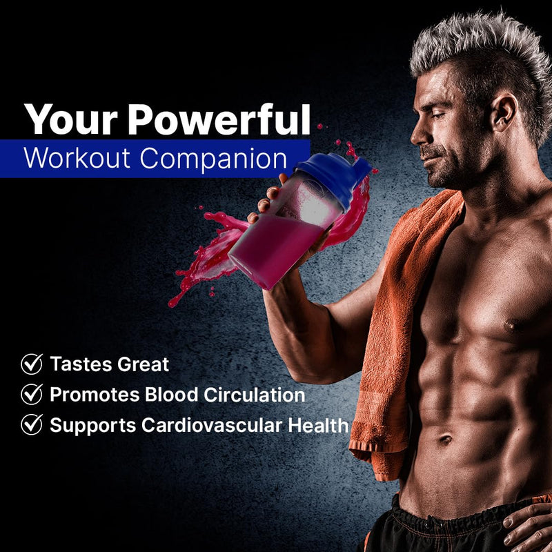 L-ARGININE PRO Supplement Powder – 30 Single-Serve Packets | 5,500mg L-Arginine + 1,100mg L-Citrulline | Grape