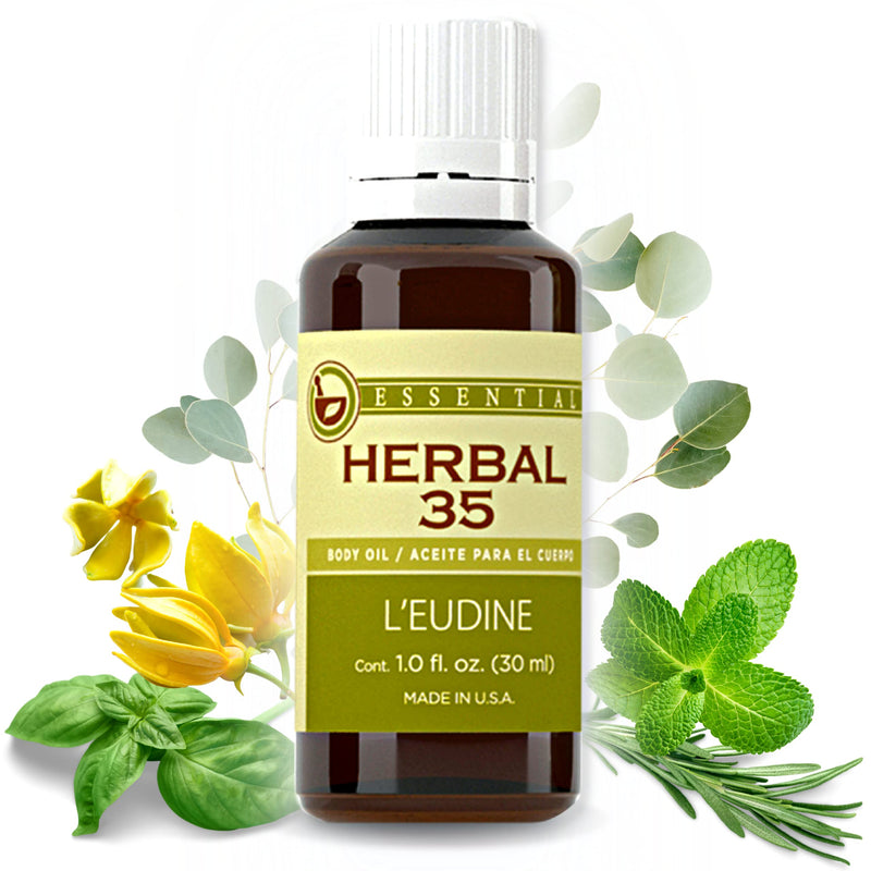 L’EUDINE Herbal 35 Essential Oil Diffuser & Skin – Aromatherapy, 1 Fl Oz
