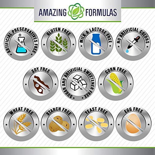 Amazing Formulas L-Lysine 500 mg | Non-GMO, Gluten-Free | Made in USA