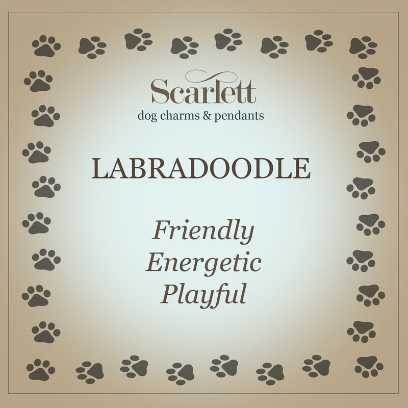 Labradoodle Personalised Silver Dog Tag Necklace