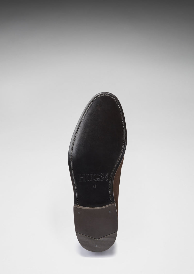 Brown Suede Goodyear Welted Laced Loafers