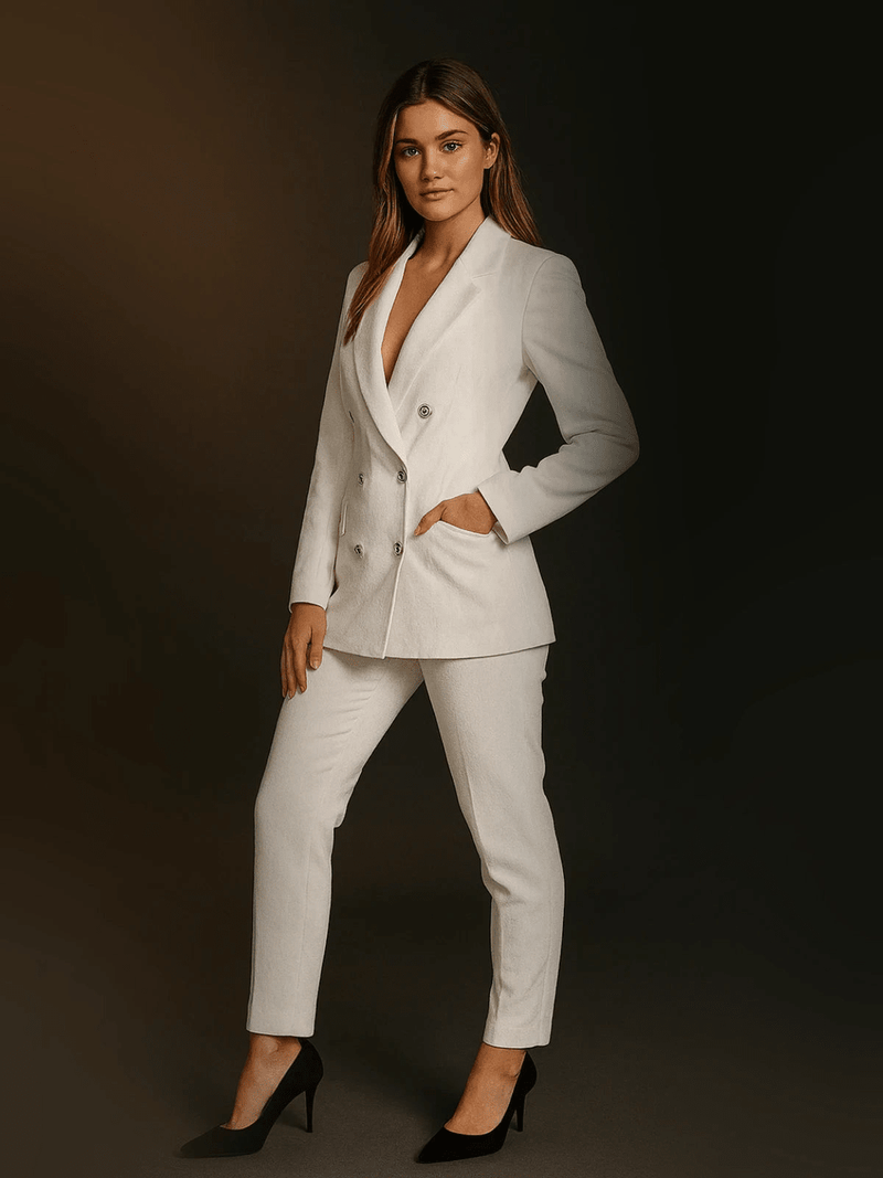Ladies Gold Button Blazer - InStock