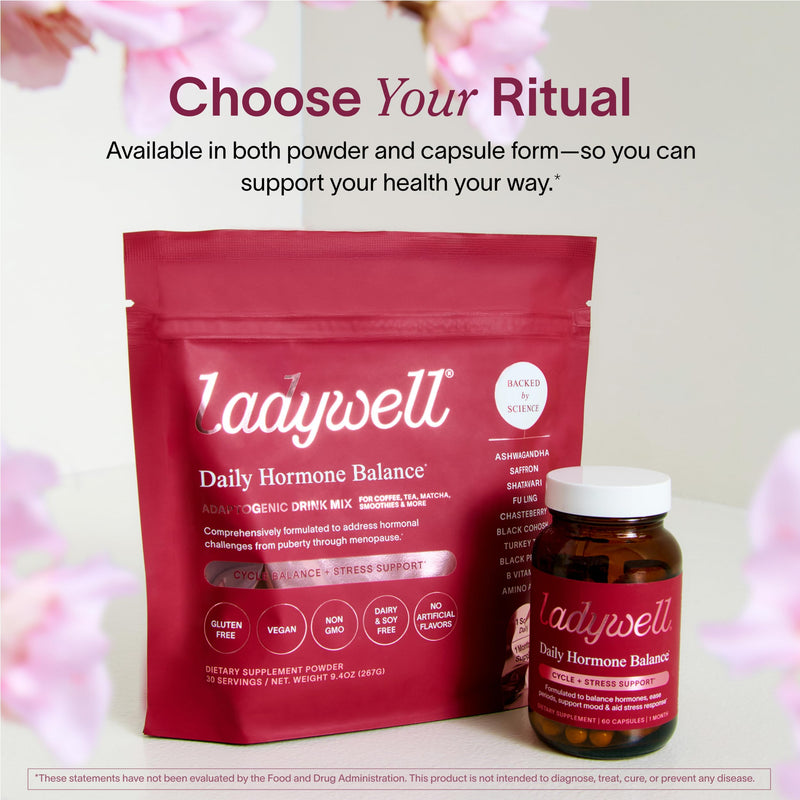 Ladywell Daily Hormone Balance Capsules | Natural Cycle Support for Women | 60 Ct