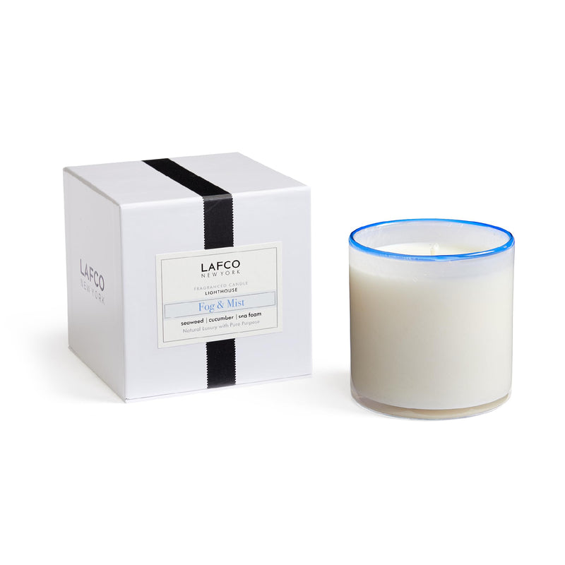 LAFCO New York Signature Candle: Fog & Mist (15.5 oz, 90-Hr Burn) - Made in USA